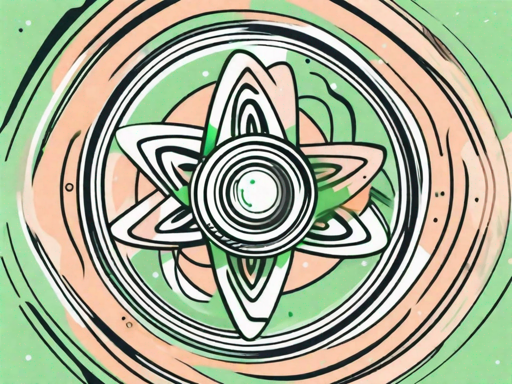 A fidget spinner in motion