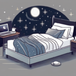 A bed surrounded by distractions like a glowing smartphone