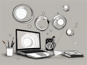 Several floating bubbles each containing different tasks