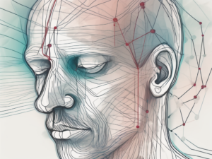 A congested sinus diagram overlaid with a blurry